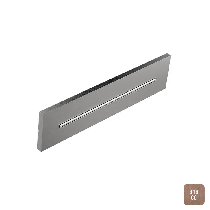 Almar Waterfall Wall Built-In Излив 35х8см, настенный, "водопад", цвет: AISI 316 Stainless Steel