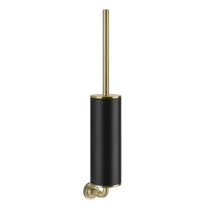 Ершик для унитаза подвесной Gessi Venti20, цвет: черный, фурнитура Brushed Brass PVD
