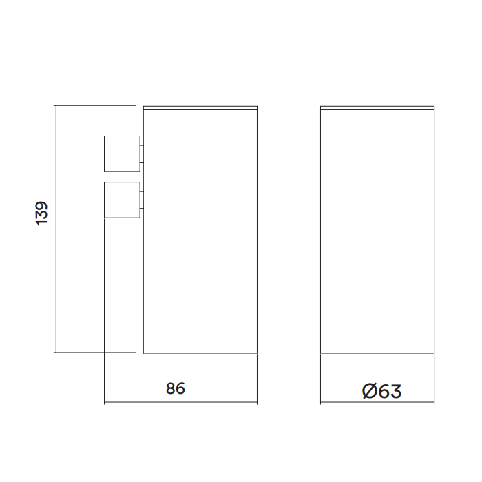 QuadroDesign Стакан подвесной, цвет: Brushed Stainless Steel
