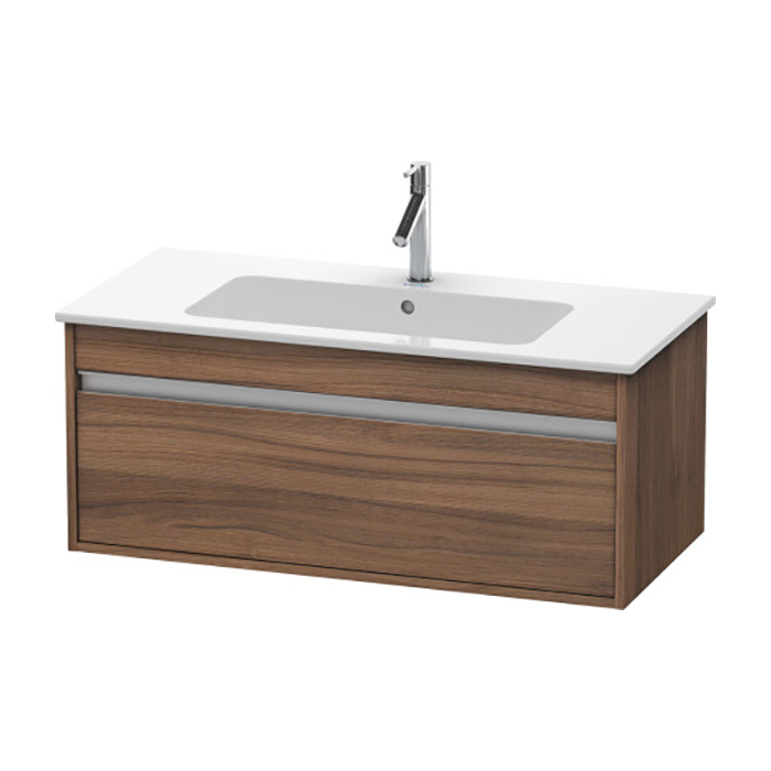 Тумба подвесная Duravit Ketho, 100x47.5х41см, с раковиной, 1 ящик, цвет: орех натуральный