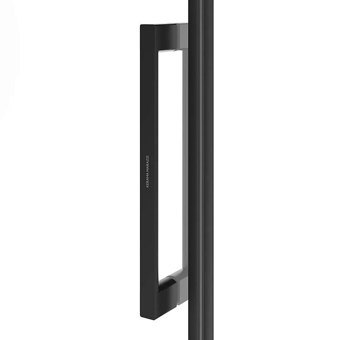 Kerama Marazzi Cristallo Душевая дверь 120х210см, раздвижная с функцией soft close, цвет: черный матовый