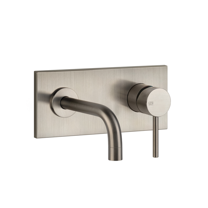 Смеситель для раковины Gessi Emporio Via tortona, встраиваемый, излив: 14.6см, цвет: Finox Brushed Nickel