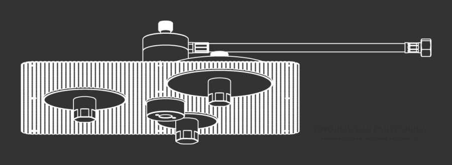 Скрытая часть для верхнего душа CEA Design