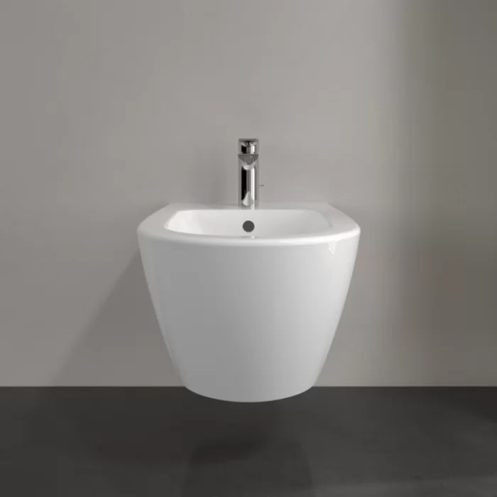 Villeroy&Boch Subway 2.0 Биде подвесное 37.5х56.5х28см, 1 отв., цвет: альпийский белый
