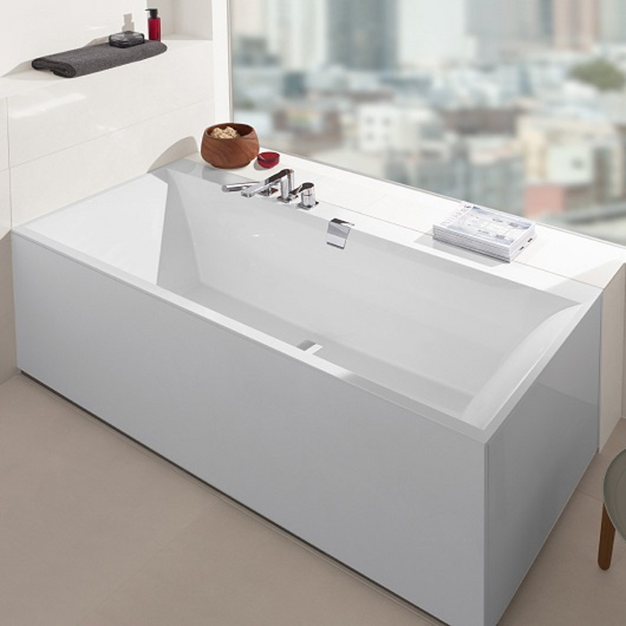 Villeroy&Boch Squaro Ванна встраиваемая, 180х80х45см, прямоугольная, цвет: белый