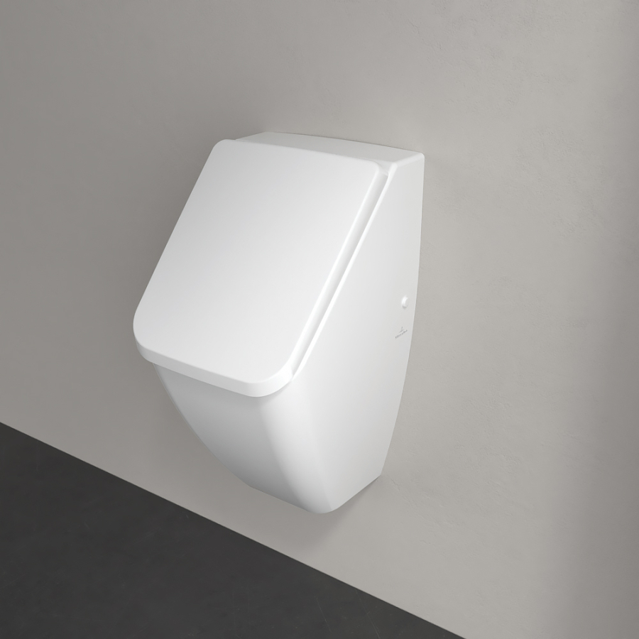 Крышка для писуара Villeroy & Boch Venticello с функцией SoftClosing, крепления хромированные, цвет: альпийский белый