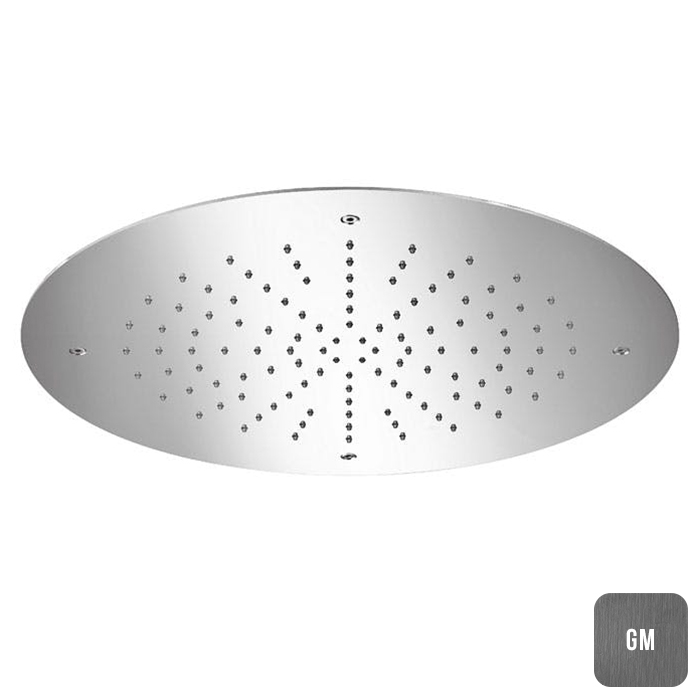 Верхний душ круглый Almar Round, 49.8см, нерж сталь, цвет: Gun Metal Brushed PVD