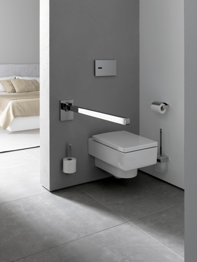 Бумагодержатель Emco Loft, 24 × 170 мм, резервный, вертикальный, хром