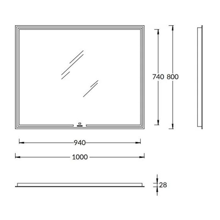 Kerama Marazzi Mio Зеркало прямоугольное, 100х80см.