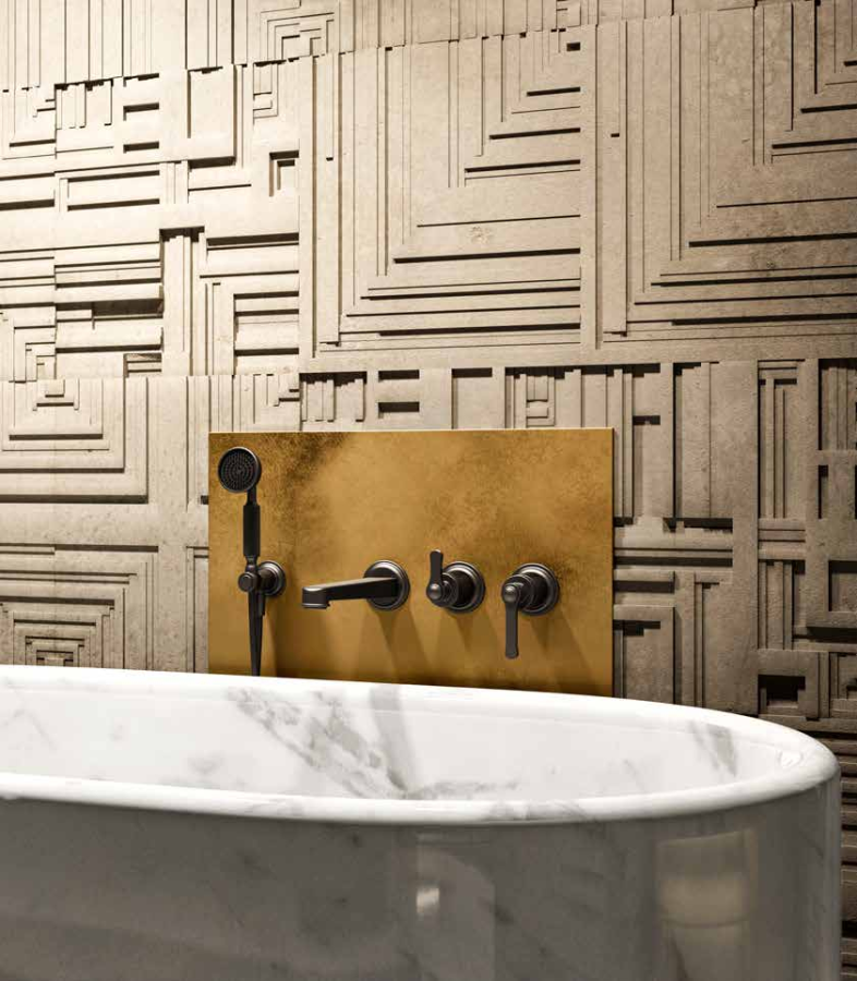 Ручной душ Gessi Venti20, с шланговым подсоединением, держателем, шлангом, цвет: Black Metal Brushed PVD