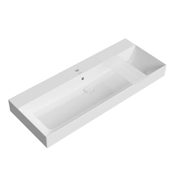 Kerama Marazzi Grande Раковина подвесная 119.5х18см, с 1 отв., цвет: белый глянцевая