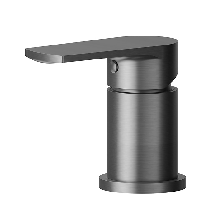 Смеситель на борт ванны Newform Haka, 1 отв., на 1 поток, цвет: PVD brushed gun metal