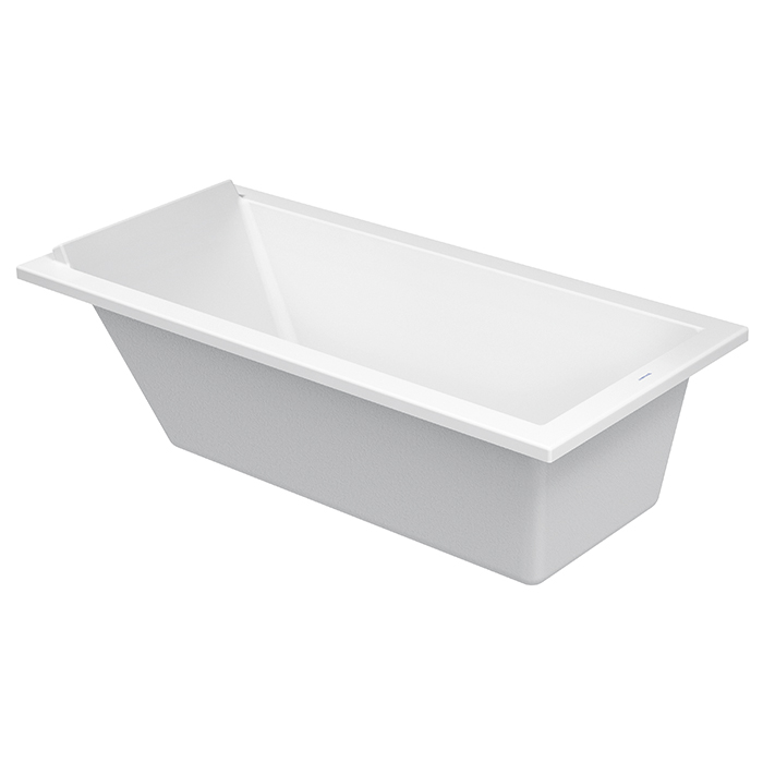 Ванна акриловая прямоугольный вариант Duravit STARCK 170x80х46см, встраиваемая или с панелями, с 1 наклоном для спины, цвет: белый