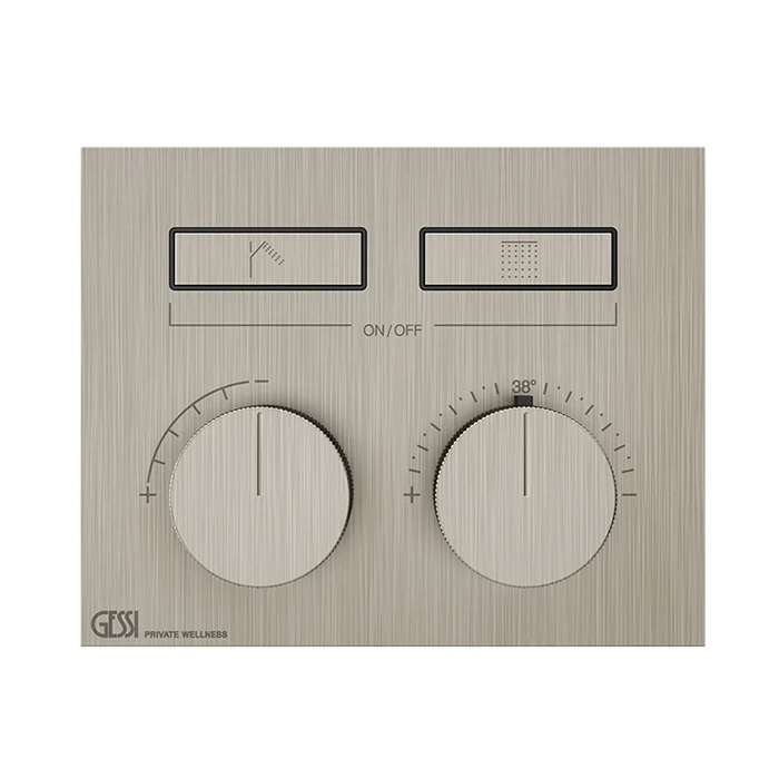 Термостат для душа Gessi Hi-Fi Gessi Hi-Fi, с включением до 2 источников одновременно, цвет: Finox Brushed Nickel