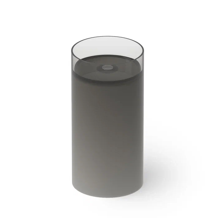 Dea Design Pedestal Basin Раковина 40х40х82см, напольная, без отв., Glasstech, прозрачная смола, цвет: Smoky Black R4
