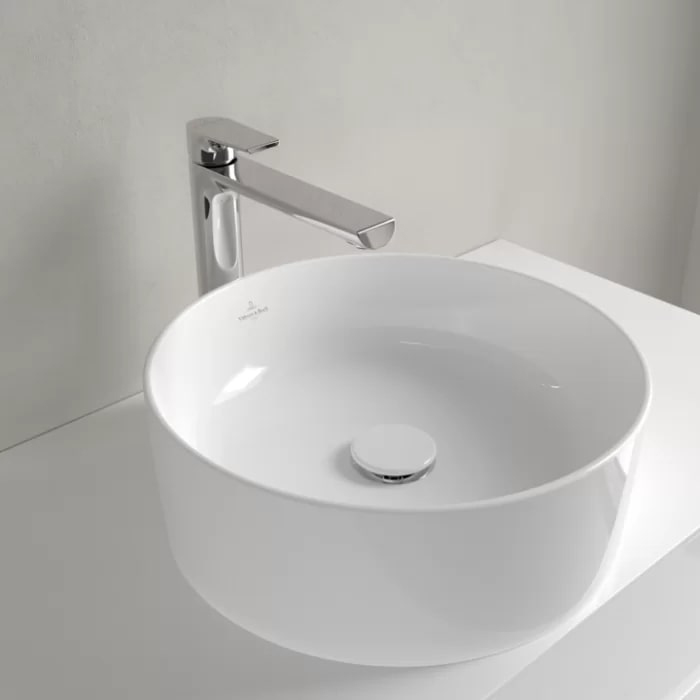 Villeroy&Boch Collaro Раковина накладная 400*400*145h, без отв. под смеситель, без перелива, TitanCeram, цвет альпийский белый