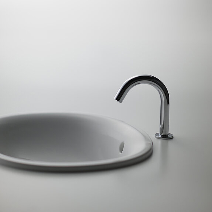 Раковина Toto Public 53x45x17.7см, встраиваемая сверху, без отв., с переливом, CeFiONtect, цвет: белый