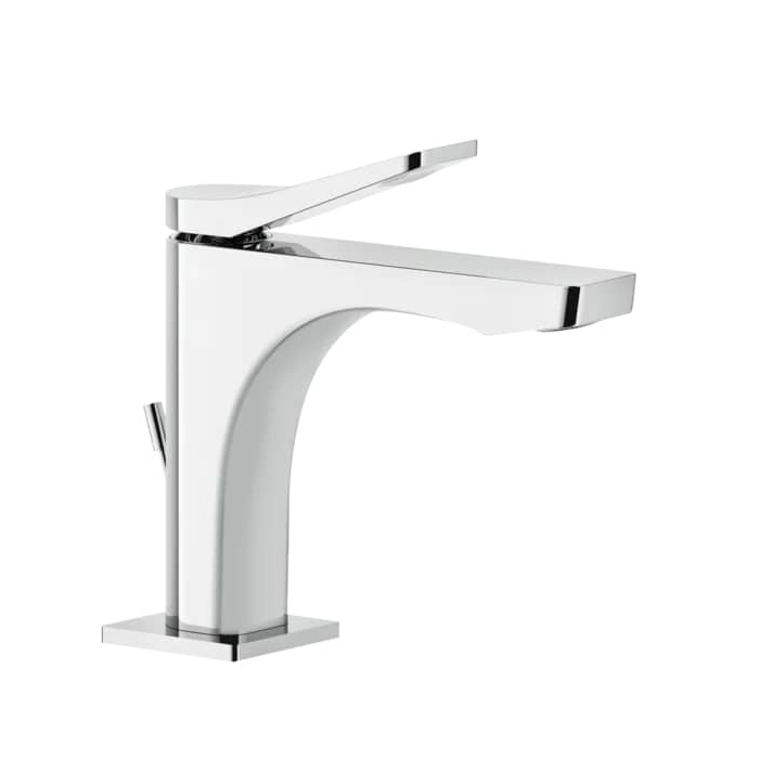 Смеситель для раковины Gessi Rilievo на 1 отв. с донным клапаном h=153мм, излив 126мм, цвет: хром