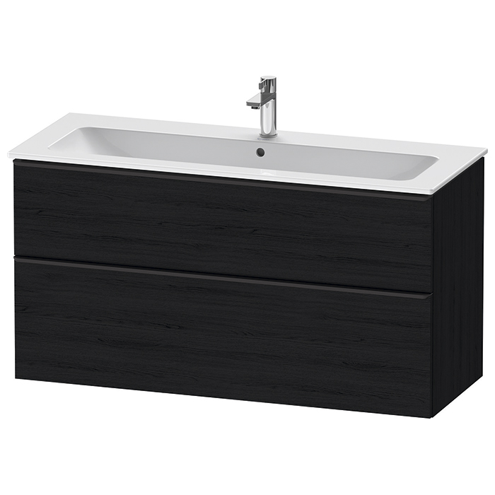 Duravit D-Neo Тумбочка подвесная 121х46.2x62.5см, раковина, 1 ящик цвет: Black Oak