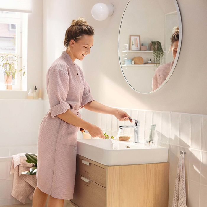 Смеситель для раковины Hansgrohe Rebris S, 1 отв., с донным клапаном, цвет: хром