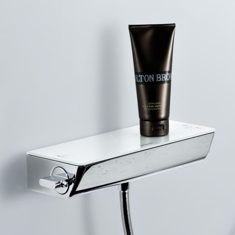 Термостат или вентиль Hansgrohe Ecostat Select для душа, полка 350 мм — 13161400