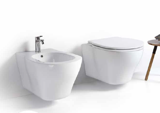 Azzurra XL Биде подвесное 61х43х36 см, 1 отв. под смеситель, с креплением, цвет: Bianco lucido