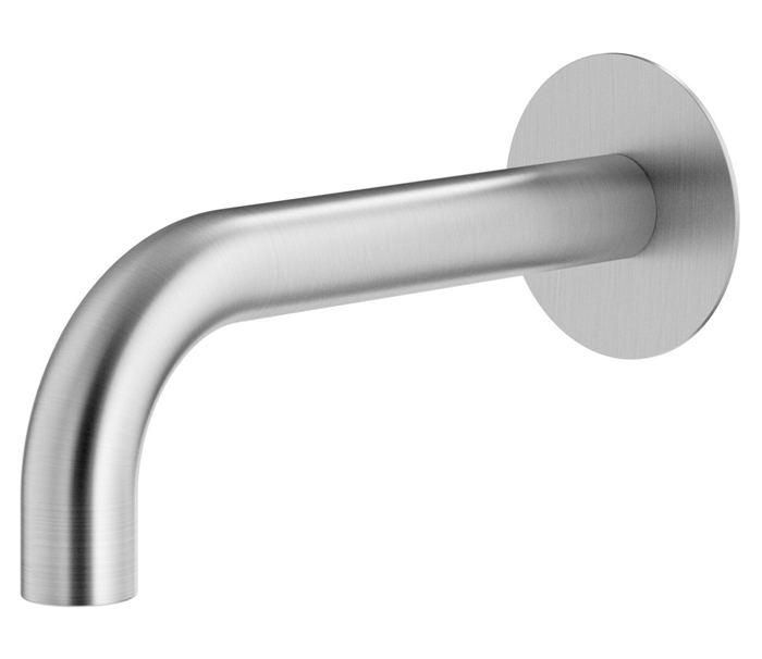 Излив для раковины Plumberia Selection IXO, настенный, длина 21см, цвет: хром брашированный