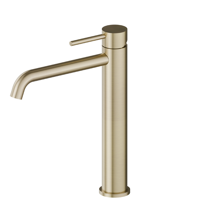 Смеситель для раковины Newform X-Steel 316, 1 отв., средний, цвет: PVD brushed pale gold