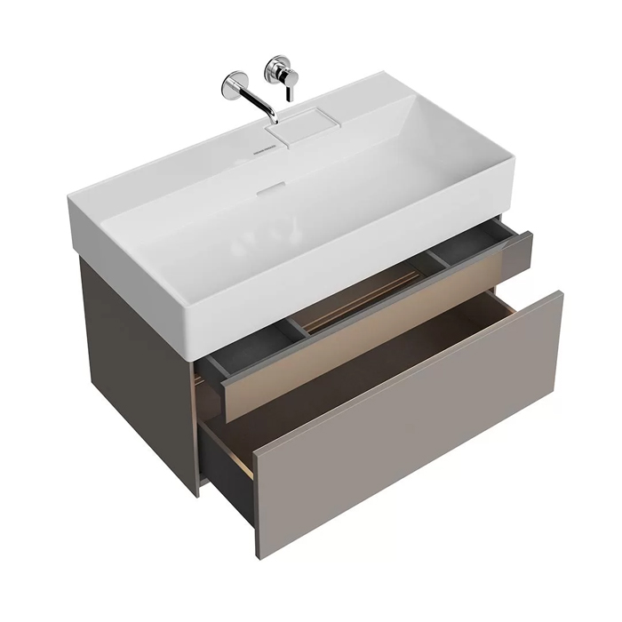 Kerama Marazzi Logica Тумба подвесная 86.8x46x40.3см., 2 ящика, цвет: песчаный