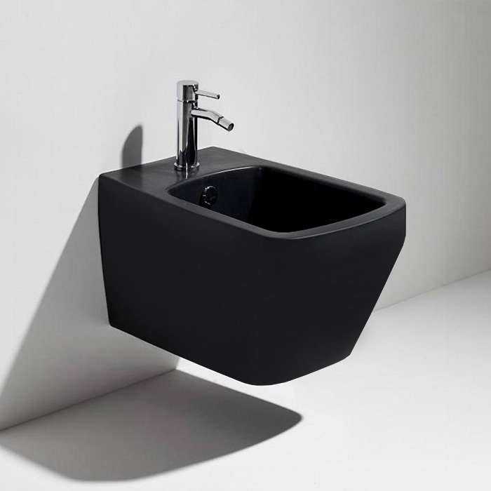 Simas Baden Baden Биде подвесное 56х36см., с 1 отв., цвет: черный матовый
