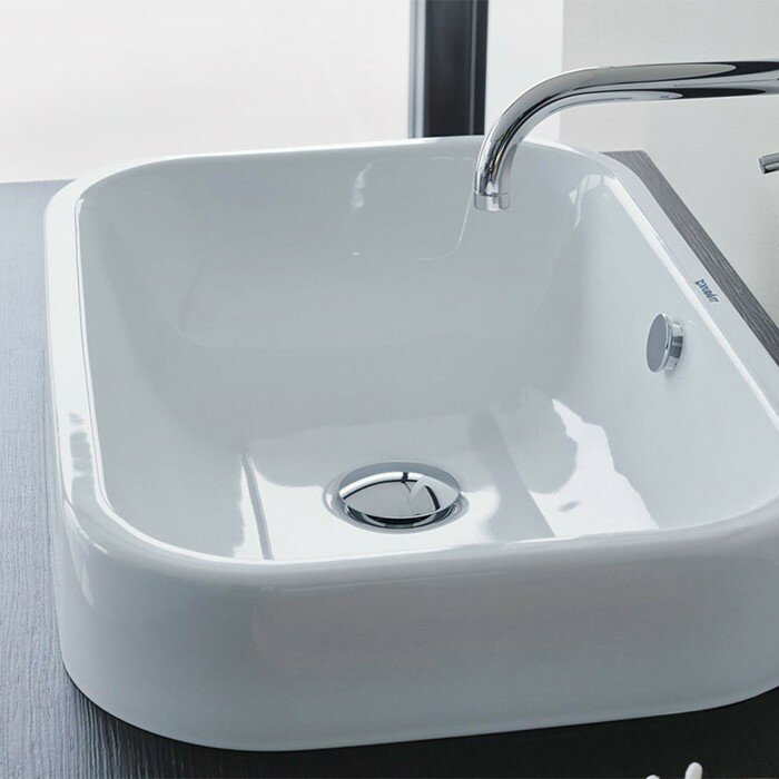Duravit Happy D.2 Раковина 60х40см, накладная, без отв., со слив-переливом, с креплением, цвет: белый