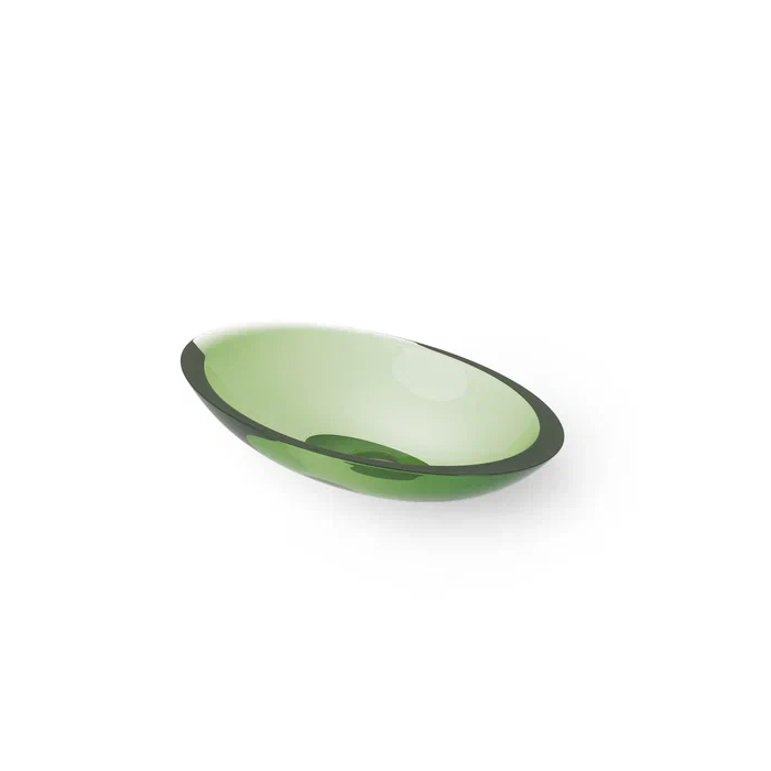 Dea Design Washbasins Раковина 60х35х10.5см, накладная, без отв., Glasstech, прозрачная смола, цвет: Emerald R3