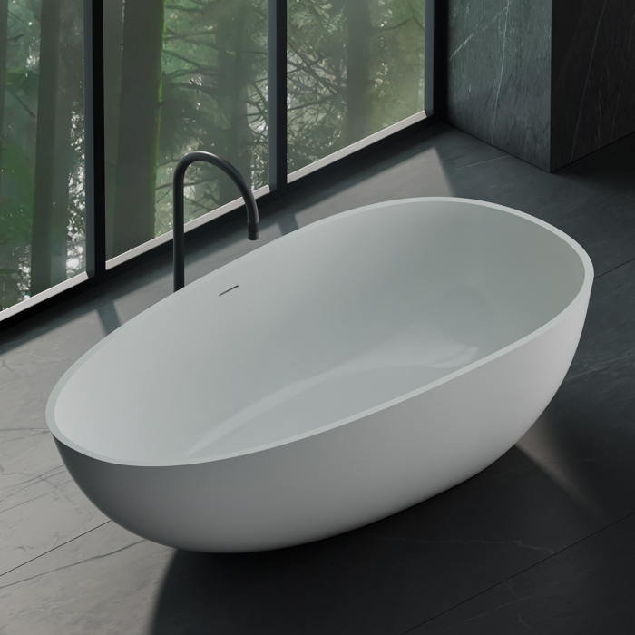 Dea Design Modern Ванна 160x80x54см., отдельностоящая, Solid Surface, цвет: White №18