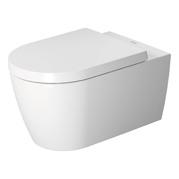 Duravit ME by Starck Унитаз подвесной Rimless без смывного края, свкл. крепление Durafix, 4,5л. с HygieneGlaze, 37х57см, цвет: белый