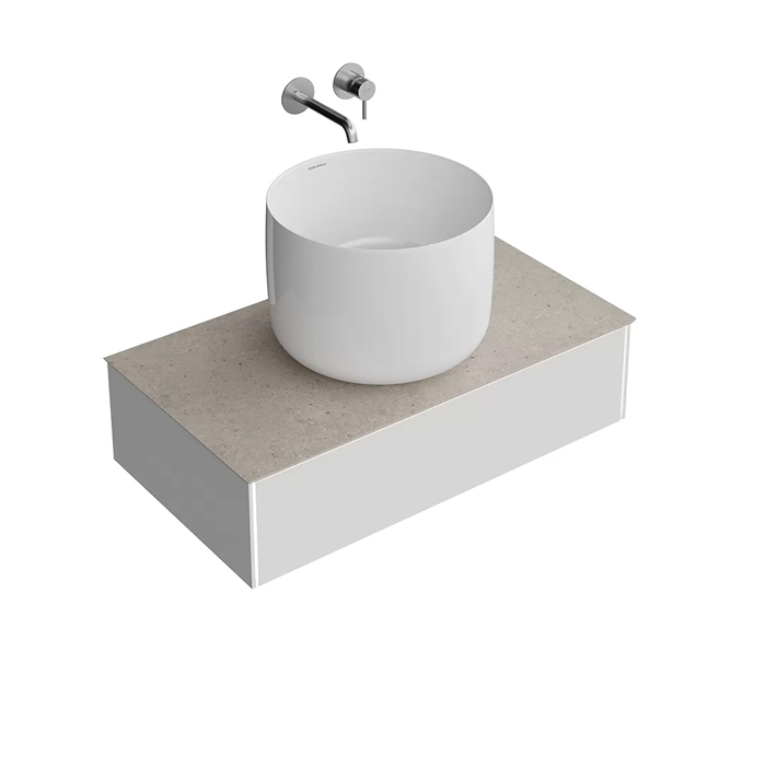 Kerama Marazzi Magica Тумба подвесная, 88.4х48.5х22см, 1 ящик, цвет: утренний серый матовый
