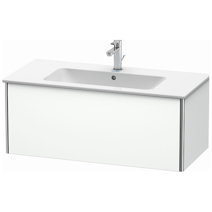 Тумба подвесная Duravit XSquare, 101х47.8х40см, с раковиной, с 1 выдв ящик, цвет: белый матовый