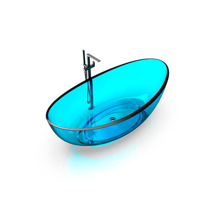 Knief Oval Shape Ванна отдельностоящая 180х93x56см, из полимерного материала, цвет: Aquamarin Blue # 100