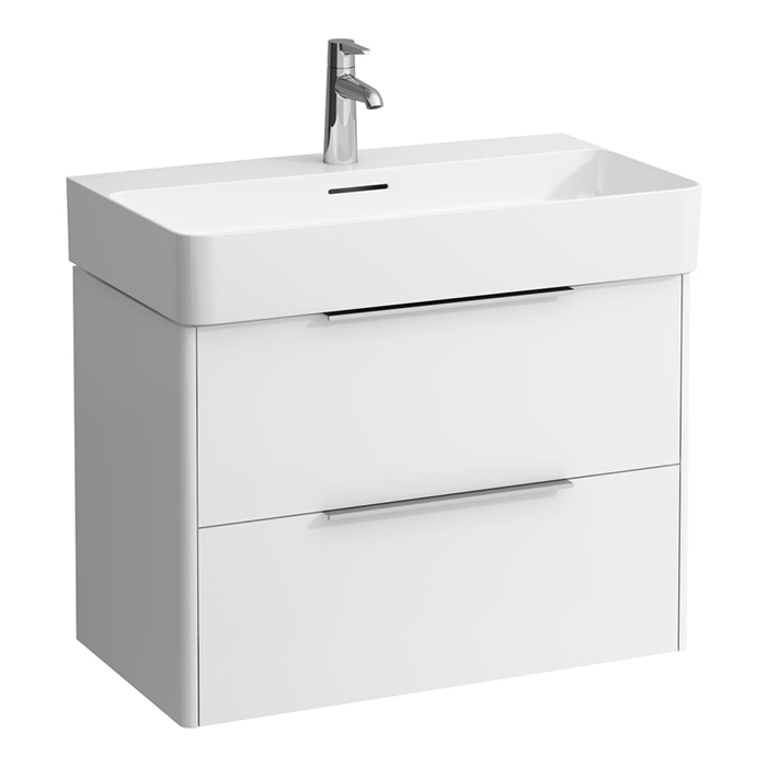 Laufen Base База с раковиной 73.5х39х53см., подвесная, с 2 ящиками, цвет: белый матовый (уценена из-за дефекта)
