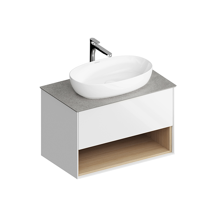 Kerama Marazzi PLAZA Modern Тумба подвесная 80x48см, 1 ящик, цвет: белый