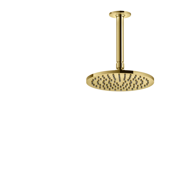 Верхний душ Gessi Inciso, 1/2", Ø20см, с защитой от налёта, потолочный, цвет: золото