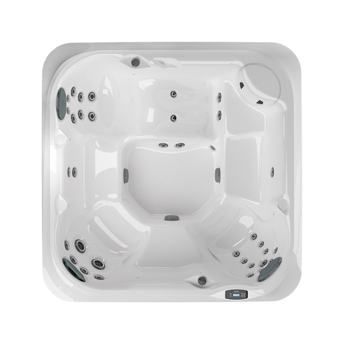Jacuzzi SPA J235 Минибассейн 213х213х91см, фильтрация CLEARRAY Active Oxygen, панель Silver Wood, цвет акрила: Platinum