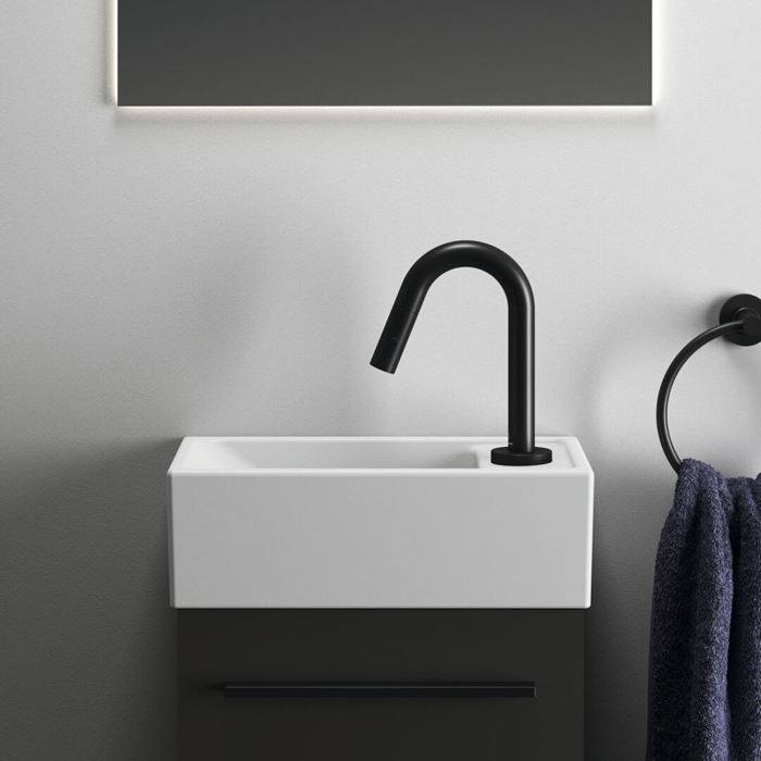 Ideal Standard i.life S Раковина 37х21xh12см., подвесная, с 1 отв., Dx, без перелива, цвет: белый матовый