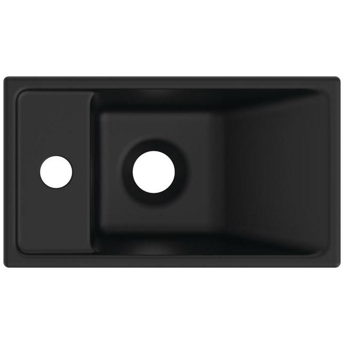 Ideal Standard i.life S Раковина 37х21xh12см., подвесная, с 1 отв., Sx, без перелива, цвет: чёрный матовый