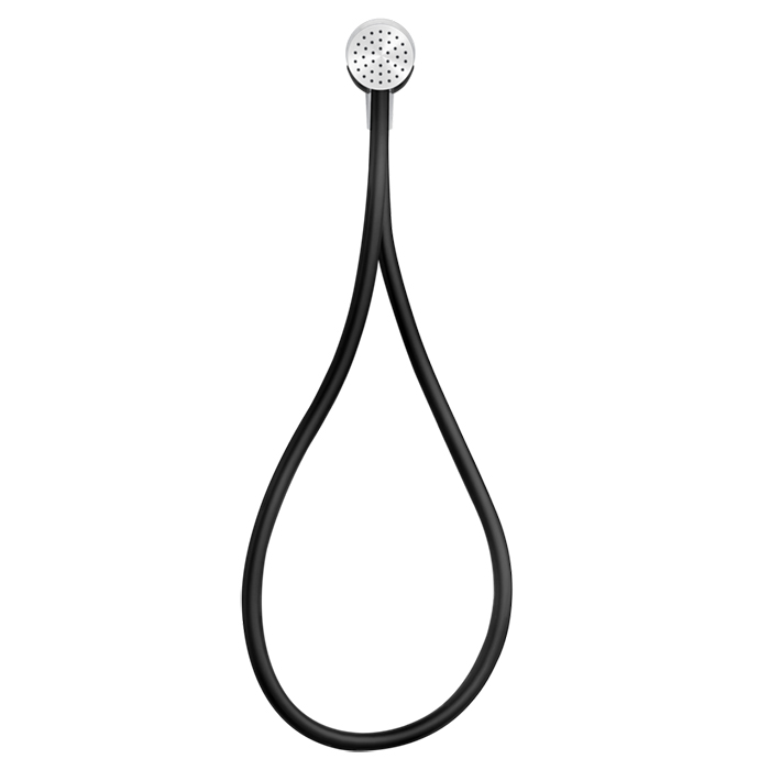 Душевой магнитные комплект Gessi Hi-Fi, состоящий из вывода воды, держателя, Darkflex шланга 1,50 м и лейки, цвет: хром