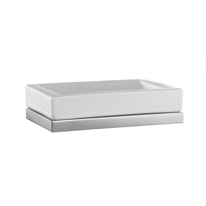 Мыльница настольная Stella Bamboo Quadro 1024/P026 цвет: хром