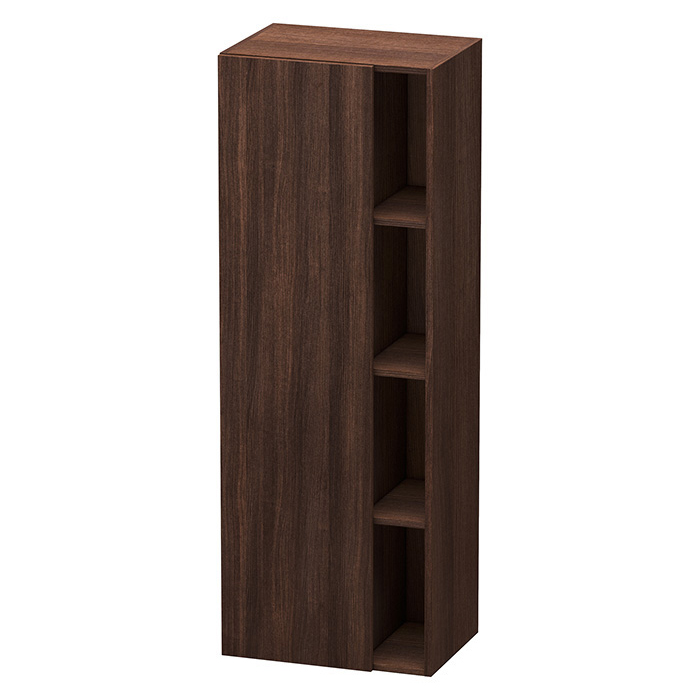 Шкаф Duravit DuraStyle 50х36х140см, подвесной, левый, 1 дверь, 3 полки, цвет: каштан темный