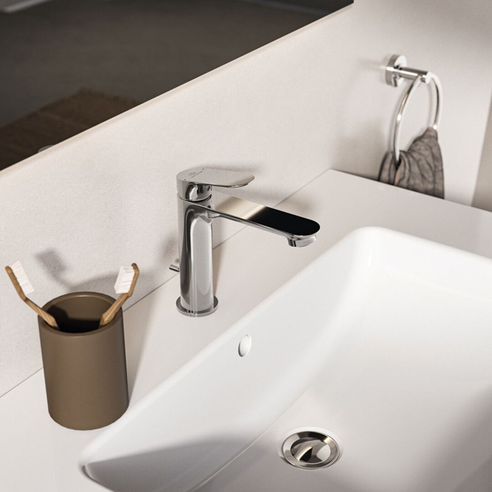 Ideal Standard Ceralife O Смеситель для раковины H12см., на 1 отв., с донным клапаном, цвет: хром