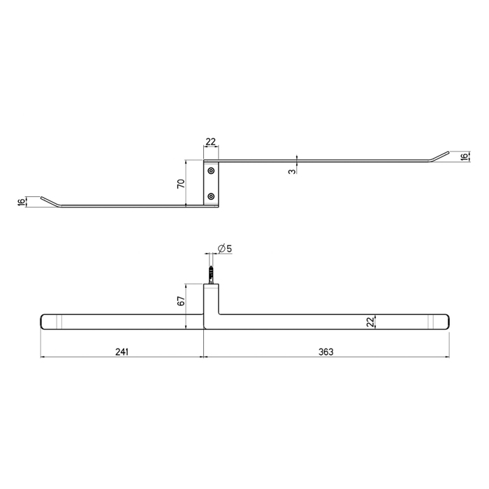 QuadroDesign Полотенцедержатель, цвет: Brushed Stainless Steel