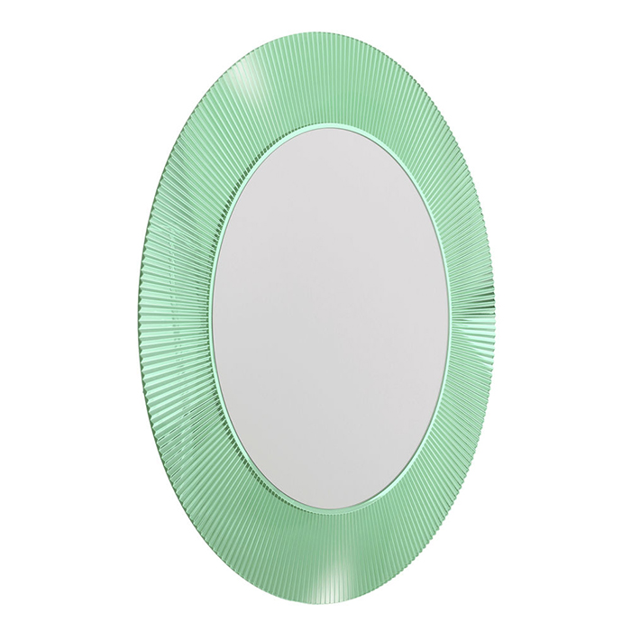Laufen Kartell Зеркало круглое d=78см, настенное, со скрытой подсветкой, цвет: изумрудный зеленый
