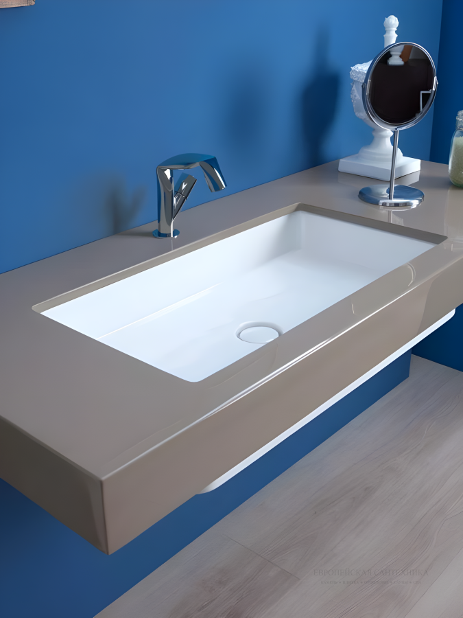 Раковина Flaminia Miniwash, встраиваемая снизу, 700 × 350 мм, цвет: белый